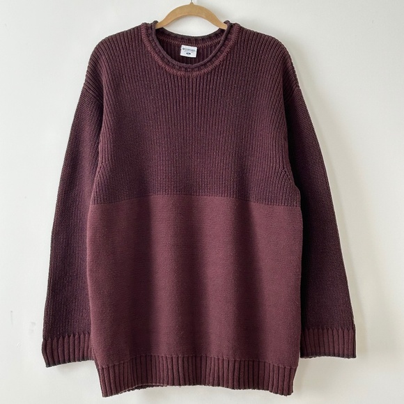 Columbia 100% Cotton Burgundy Crewneck Sweater - Picture 1 of 16